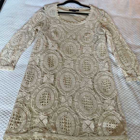 french connection lace long sleeve dress French Connection Molly Lace Fit & Flare Dress ( size 6)